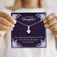 To My Daughter Special Person in My Life Alluring Ribbon Necklace Message Card-Express Your Love Gifts
