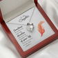 To My Daughter Take a Step Forever Necklace w Message Card-Express Your Love Gifts