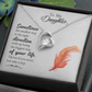 To My Daughter Take a Step Forever Necklace w Message Card-Express Your Love Gifts