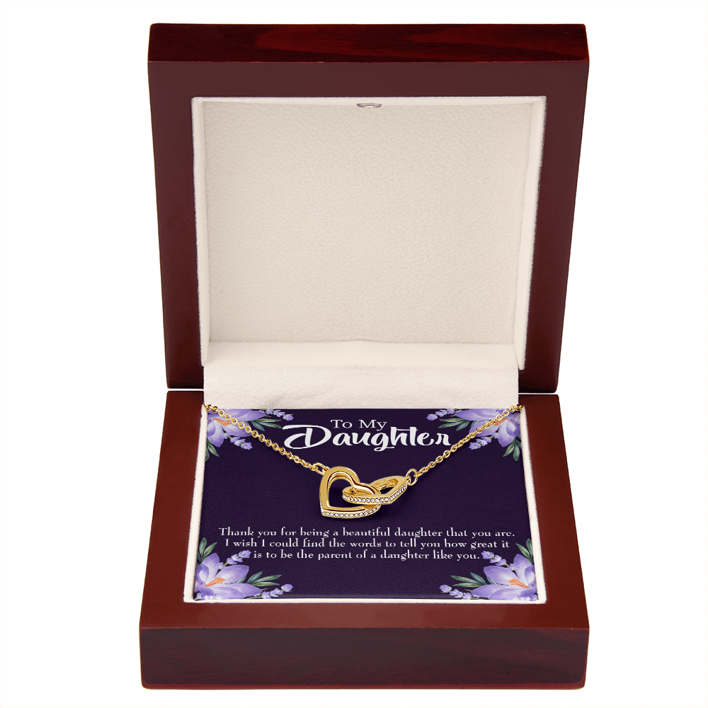 To My Daughter Thank You For Being a Beautiful Daughter Inseparable Necklace-Express Your Love Gifts