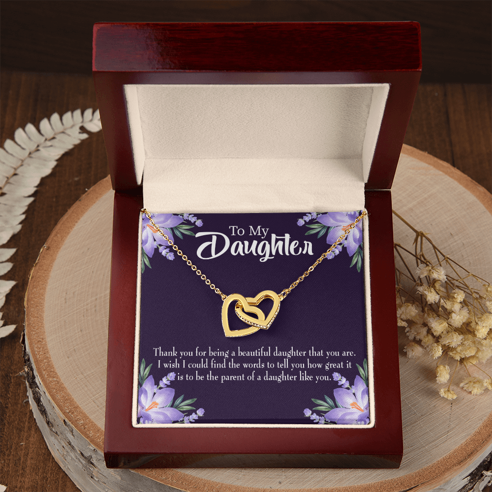 To My Daughter Thank You For Being a Beautiful Daughter Inseparable Necklace-Express Your Love Gifts