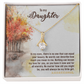 To My Daughter There is No One Alluring Ribbon Necklace Message Card-Express Your Love Gifts