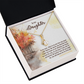 To My Daughter There is No One Alluring Ribbon Necklace Message Card-Express Your Love Gifts