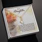 To My Daughter There is No One Alluring Ribbon Necklace Message Card-Express Your Love Gifts