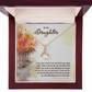 To My Daughter There is No One Alluring Ribbon Necklace Message Card-Express Your Love Gifts