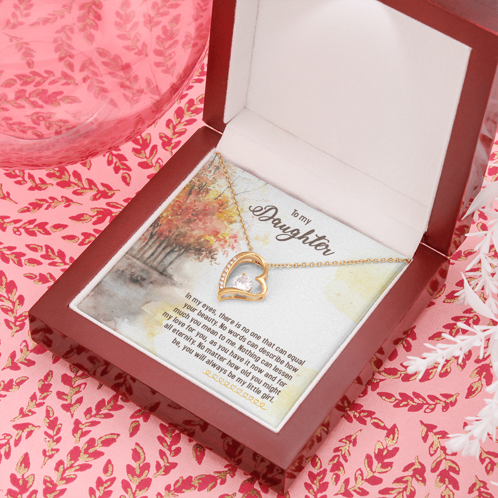To My Daughter There is No One Forever Necklace w Message Card-Express Your Love Gifts