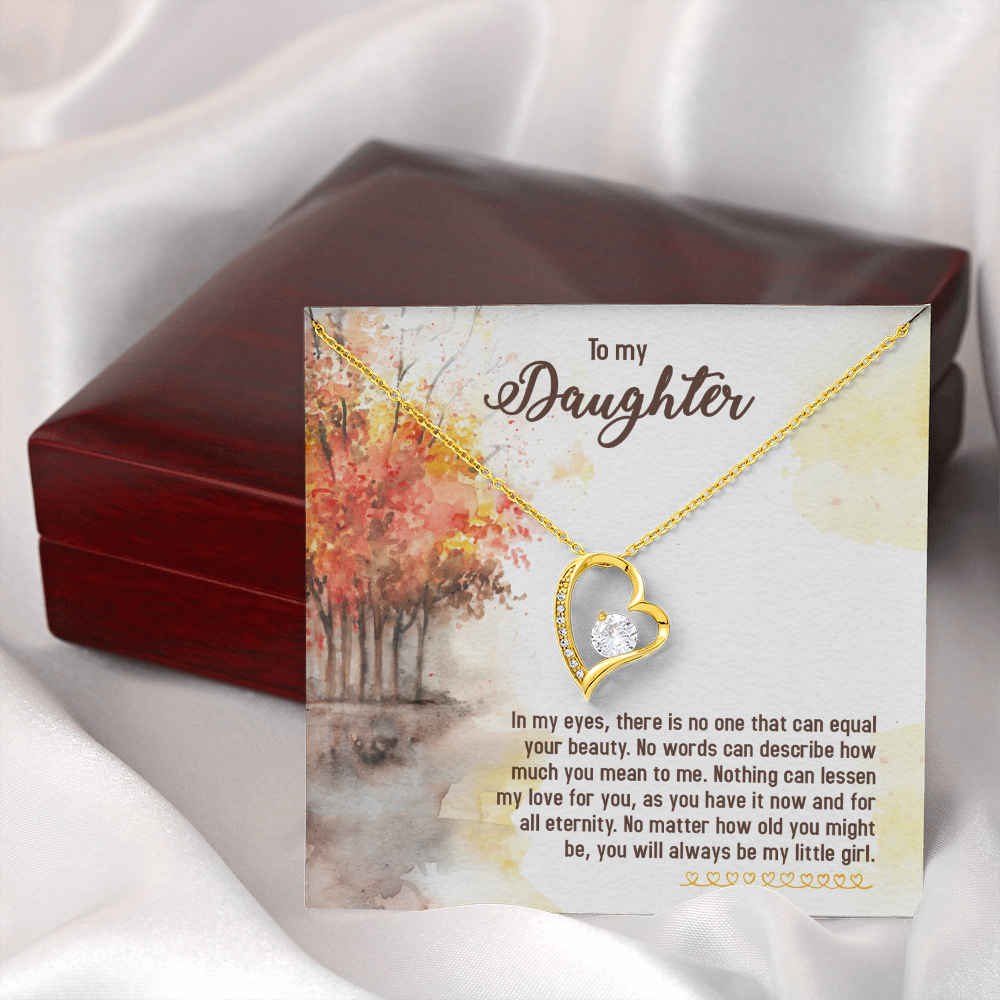 To My Daughter There is No One Forever Necklace w Message Card-Express Your Love Gifts
