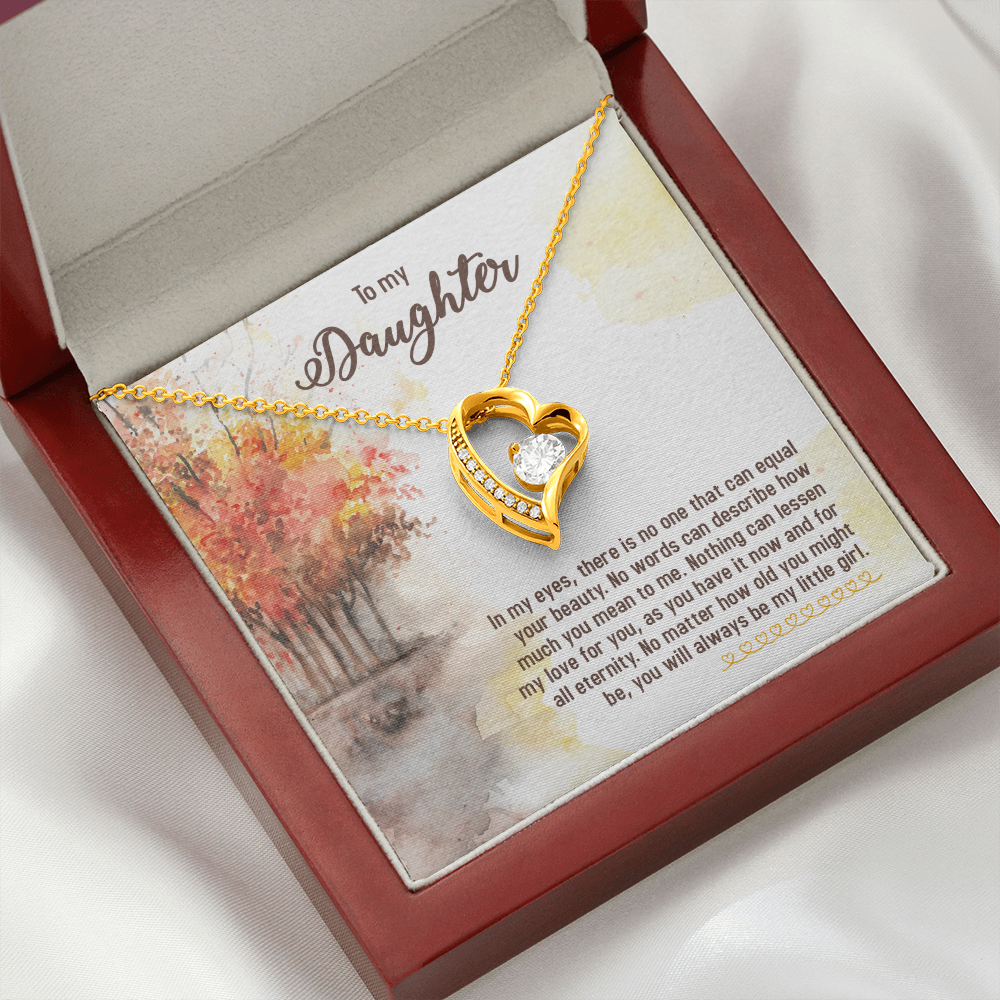 To My Daughter There is No One Forever Necklace w Message Card-Express Your Love Gifts