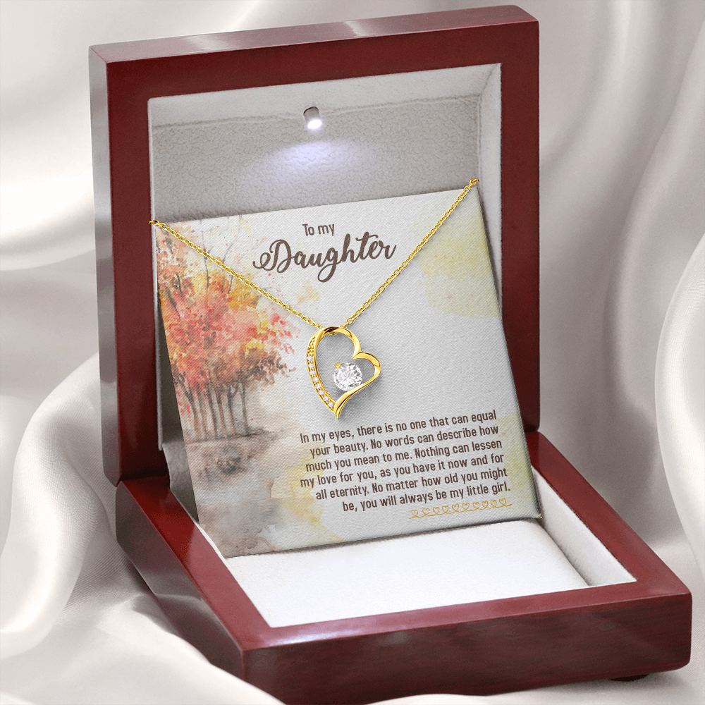 To My Daughter There is No One Forever Necklace w Message Card-Express Your Love Gifts