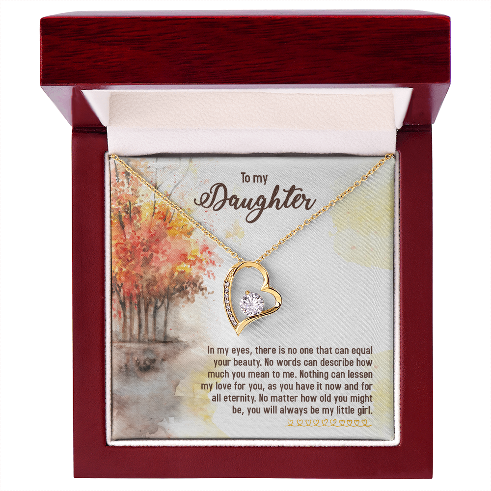 To My Daughter There is No One Forever Necklace w Message Card-Express Your Love Gifts