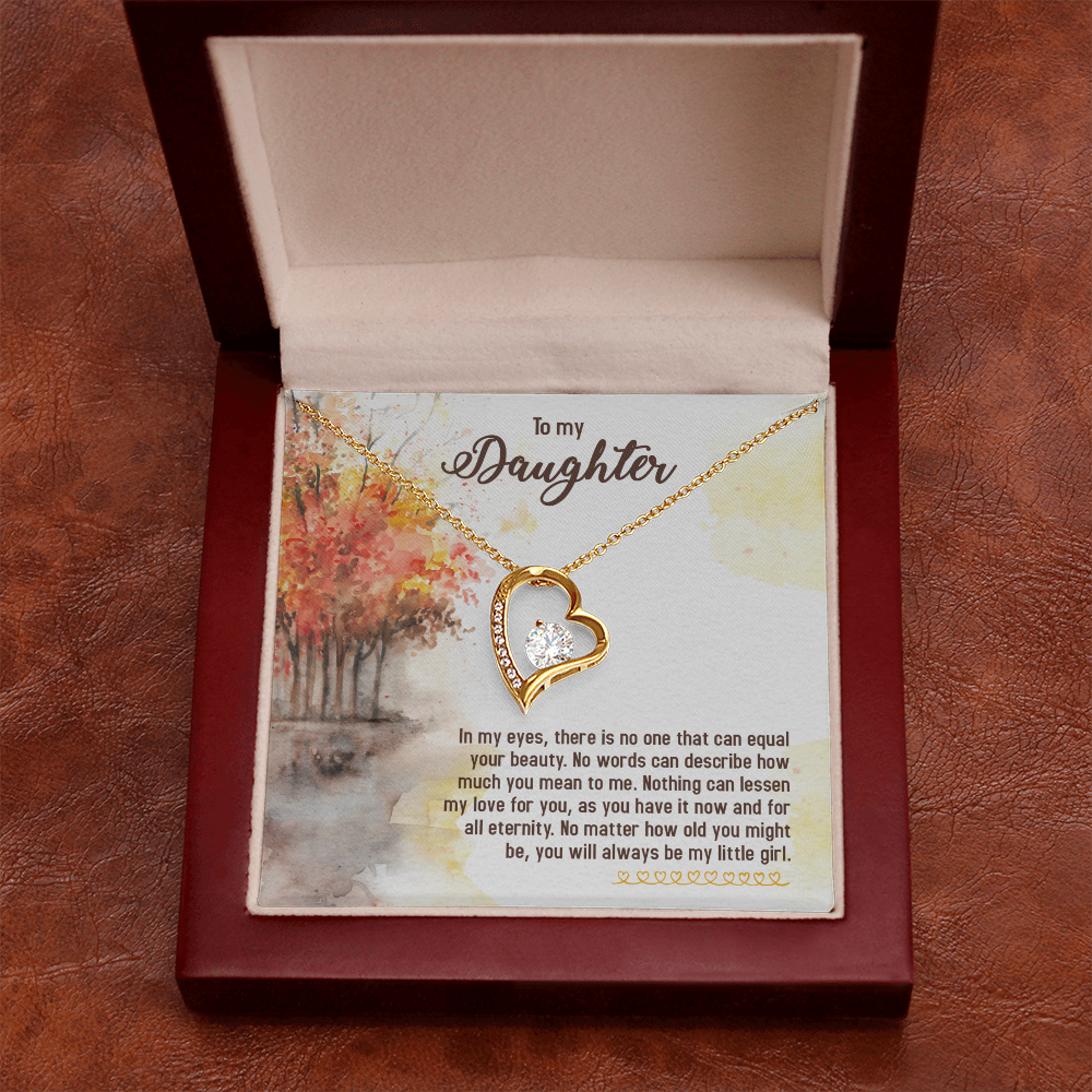 To My Daughter There is No One Forever Necklace w Message Card-Express Your Love Gifts