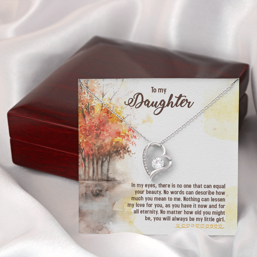To My Daughter There is No One Forever Necklace w Message Card-Express Your Love Gifts