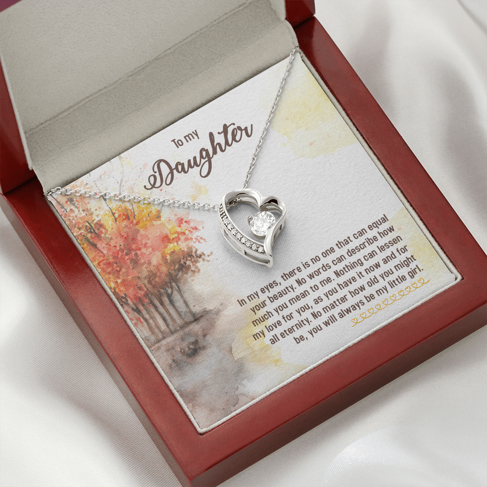 To My Daughter There is No One Forever Necklace w Message Card-Express Your Love Gifts