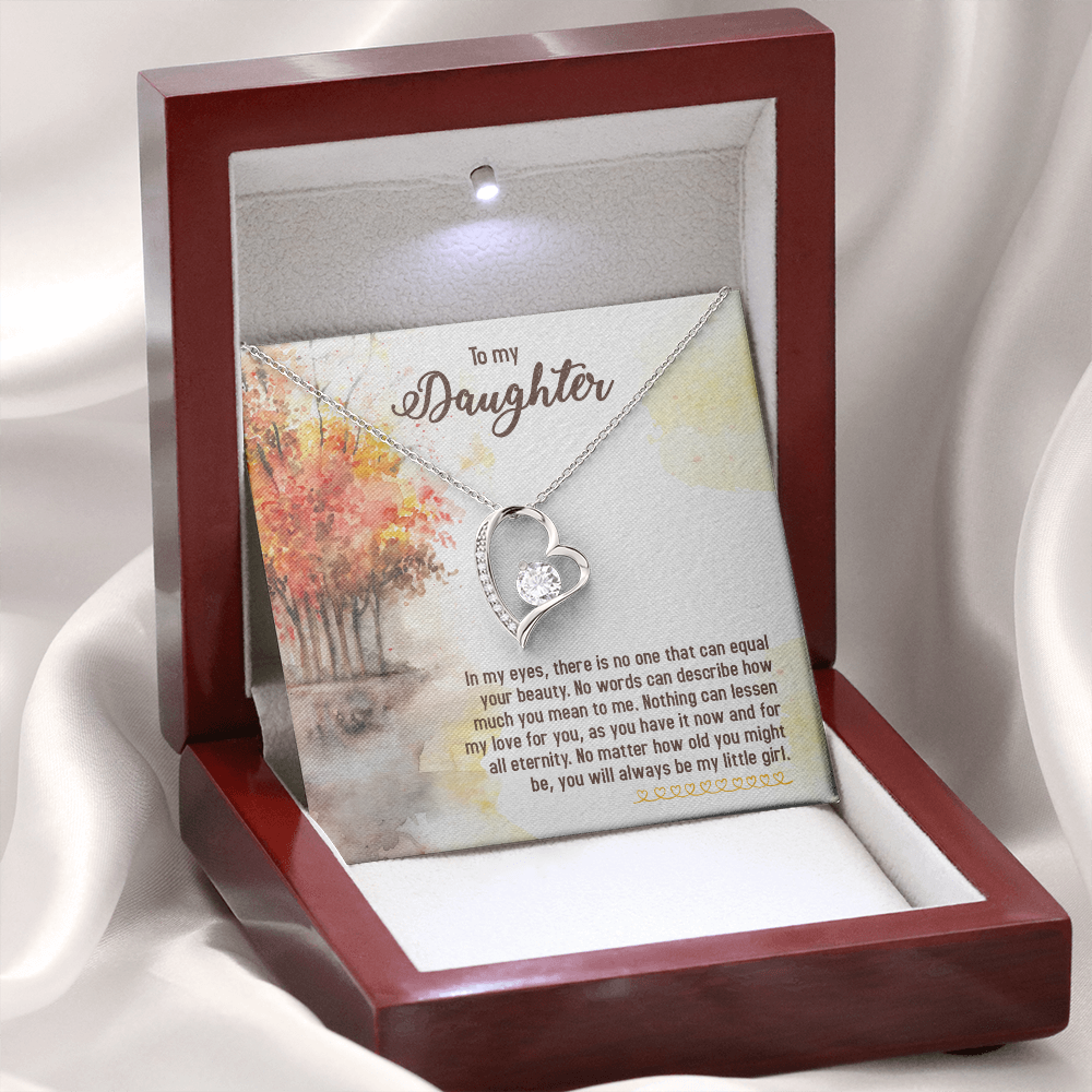To My Daughter There is No One Forever Necklace w Message Card-Express Your Love Gifts