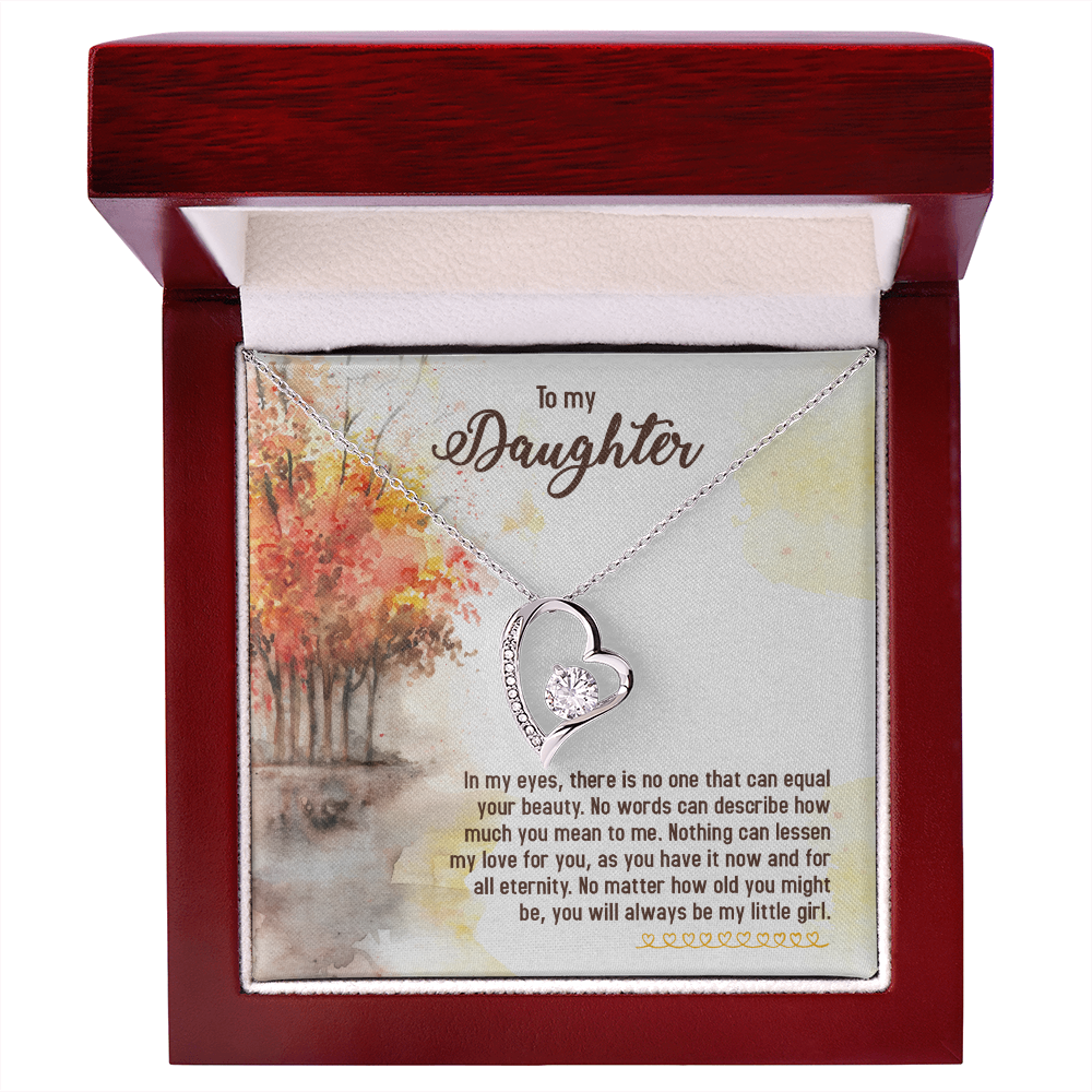 To My Daughter There is No One Forever Necklace w Message Card-Express Your Love Gifts