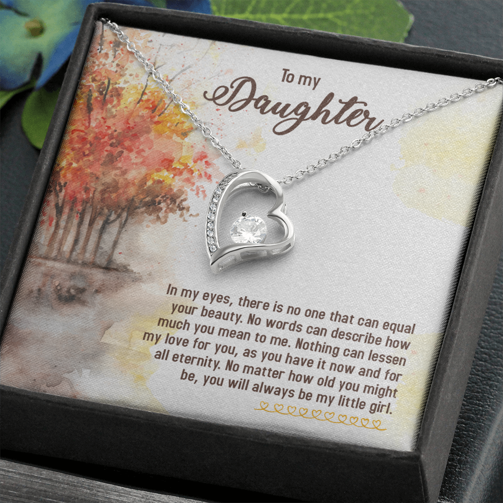To My Daughter There is No One Forever Necklace w Message Card-Express Your Love Gifts