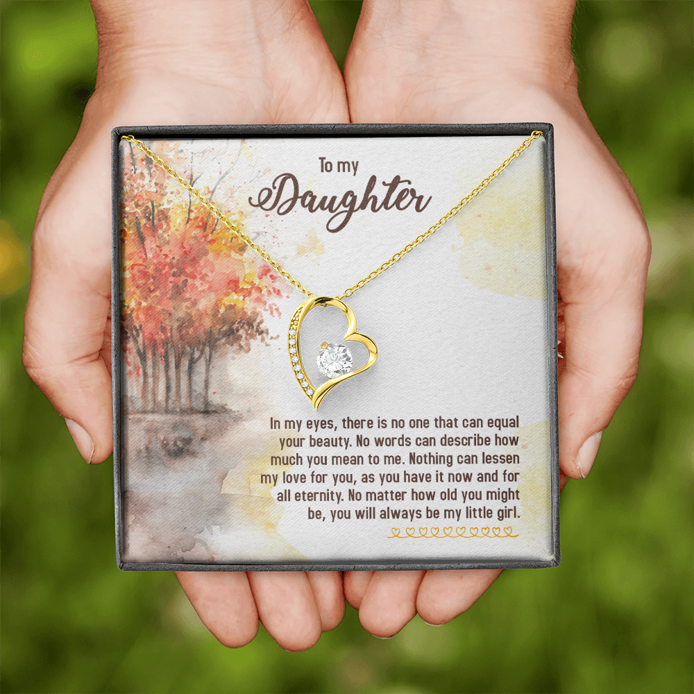 To My Daughter There is No One Forever Necklace w Message Card-Express Your Love Gifts
