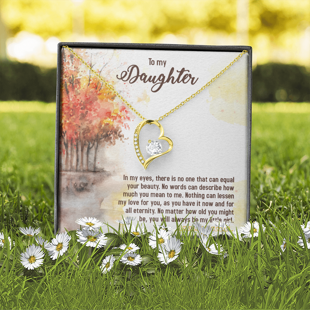 To My Daughter There is No One Forever Necklace w Message Card-Express Your Love Gifts