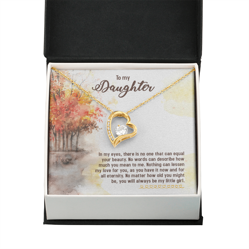 To My Daughter There is No One Forever Necklace w Message Card-Express Your Love Gifts