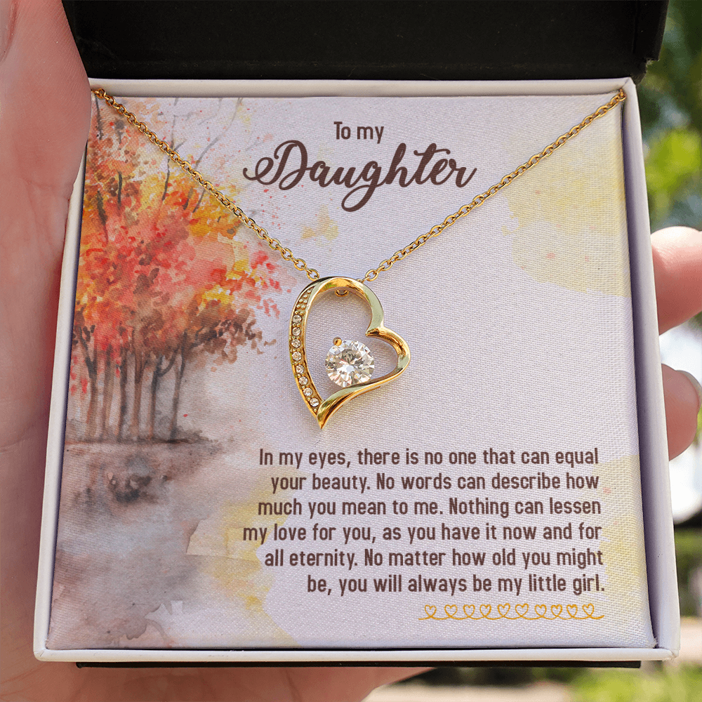 To My Daughter There is No One Forever Necklace w Message Card-Express Your Love Gifts