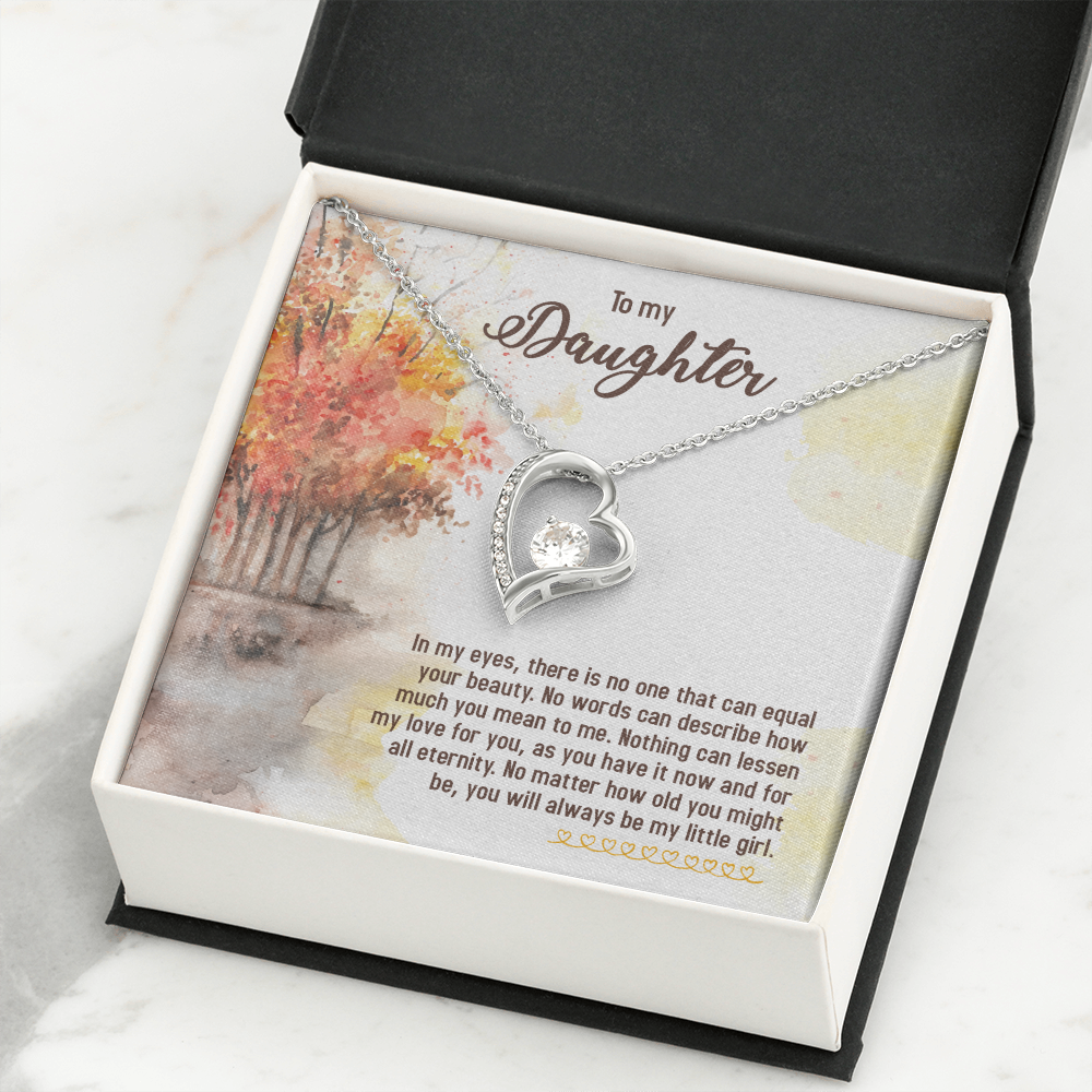 To My Daughter There is No One Forever Necklace w Message Card-Express Your Love Gifts