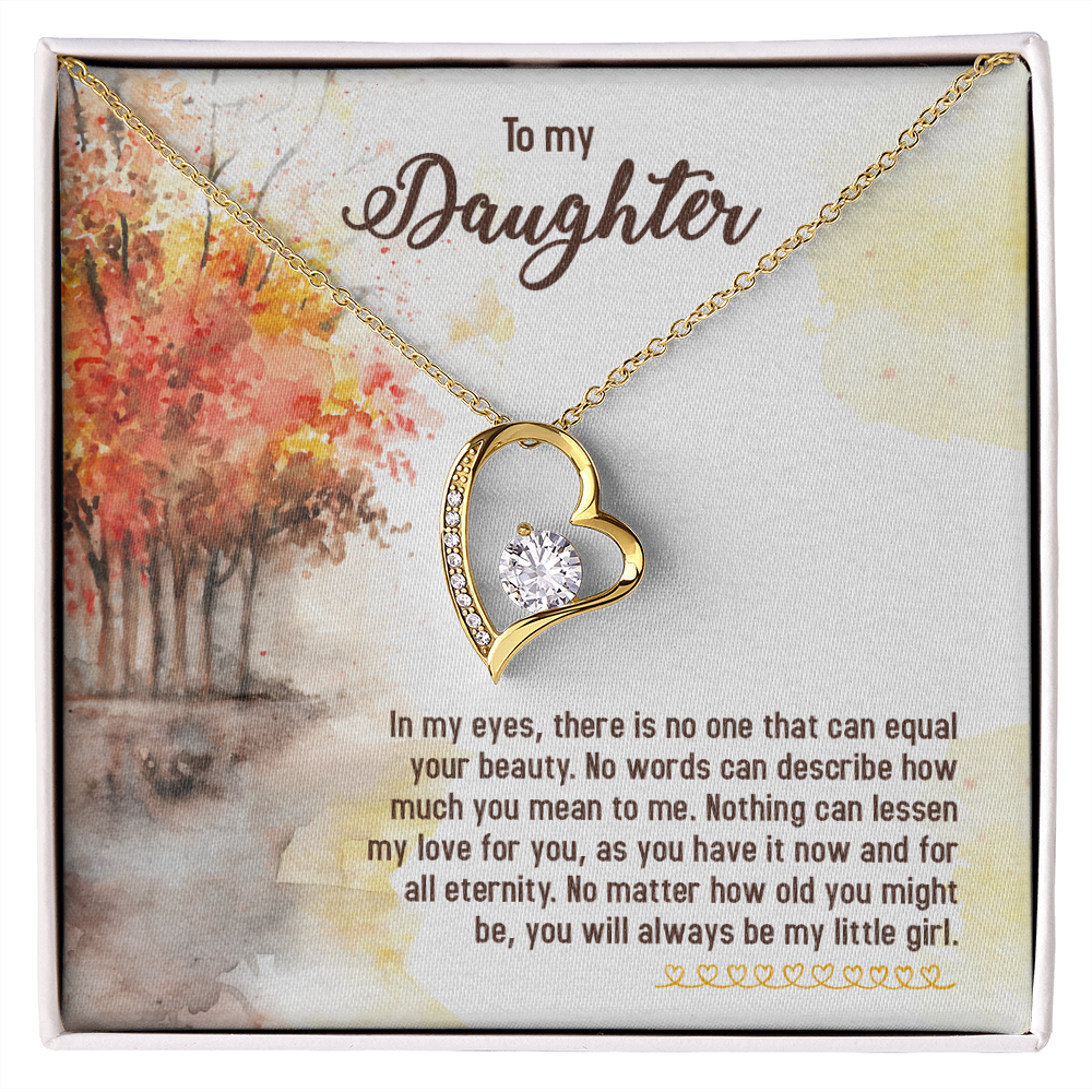 To My Daughter There is No One Forever Necklace w Message Card-Express Your Love Gifts