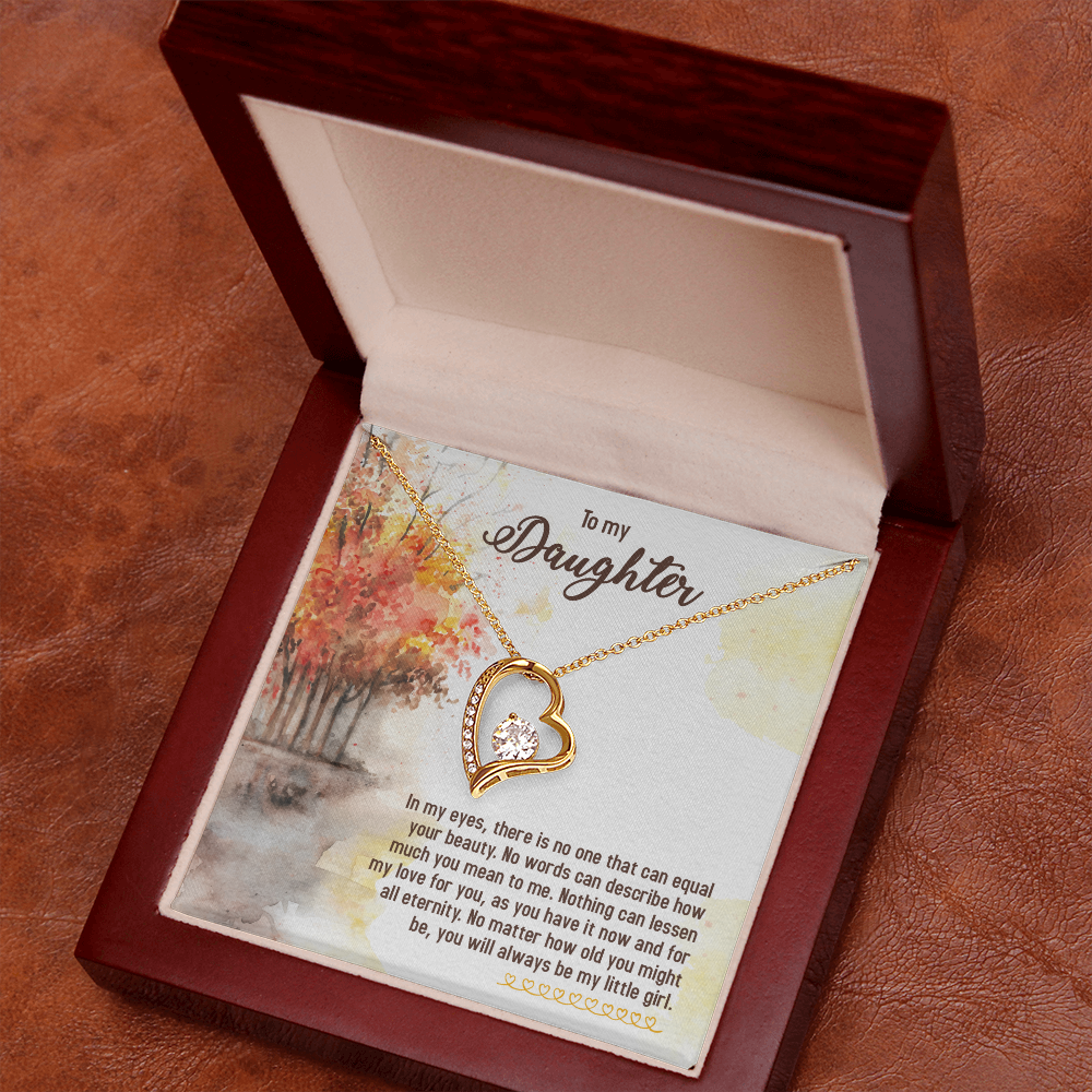 To My Daughter There is No One Forever Necklace w Message Card-Express Your Love Gifts