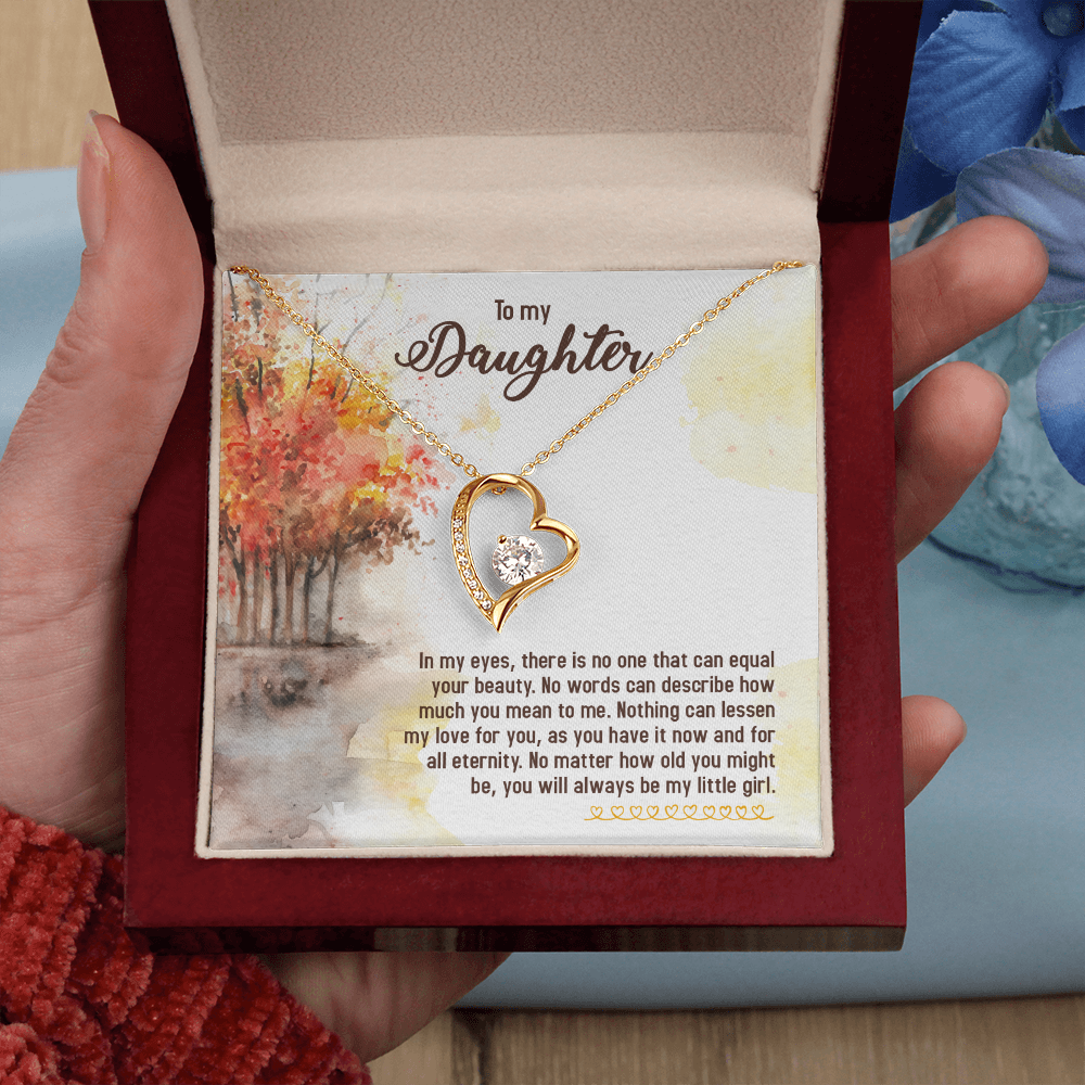To My Daughter There is No One Forever Necklace w Message Card-Express Your Love Gifts