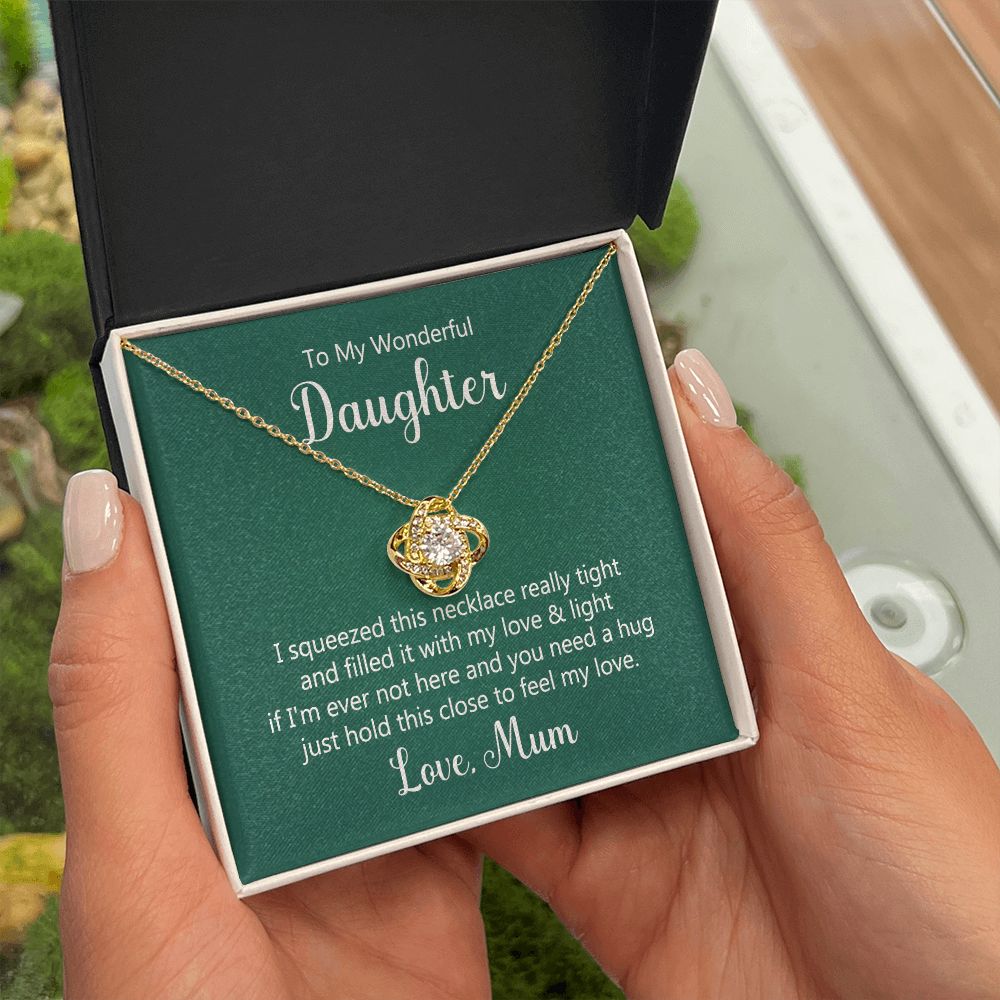 To My Daughter This Necklace From Mom Infinity Knot Necklace Message Card-Express Your Love Gifts