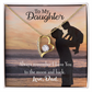 To My Daughter To The Moon and Back From Dad Forever Necklace w Message Card-Express Your Love Gifts