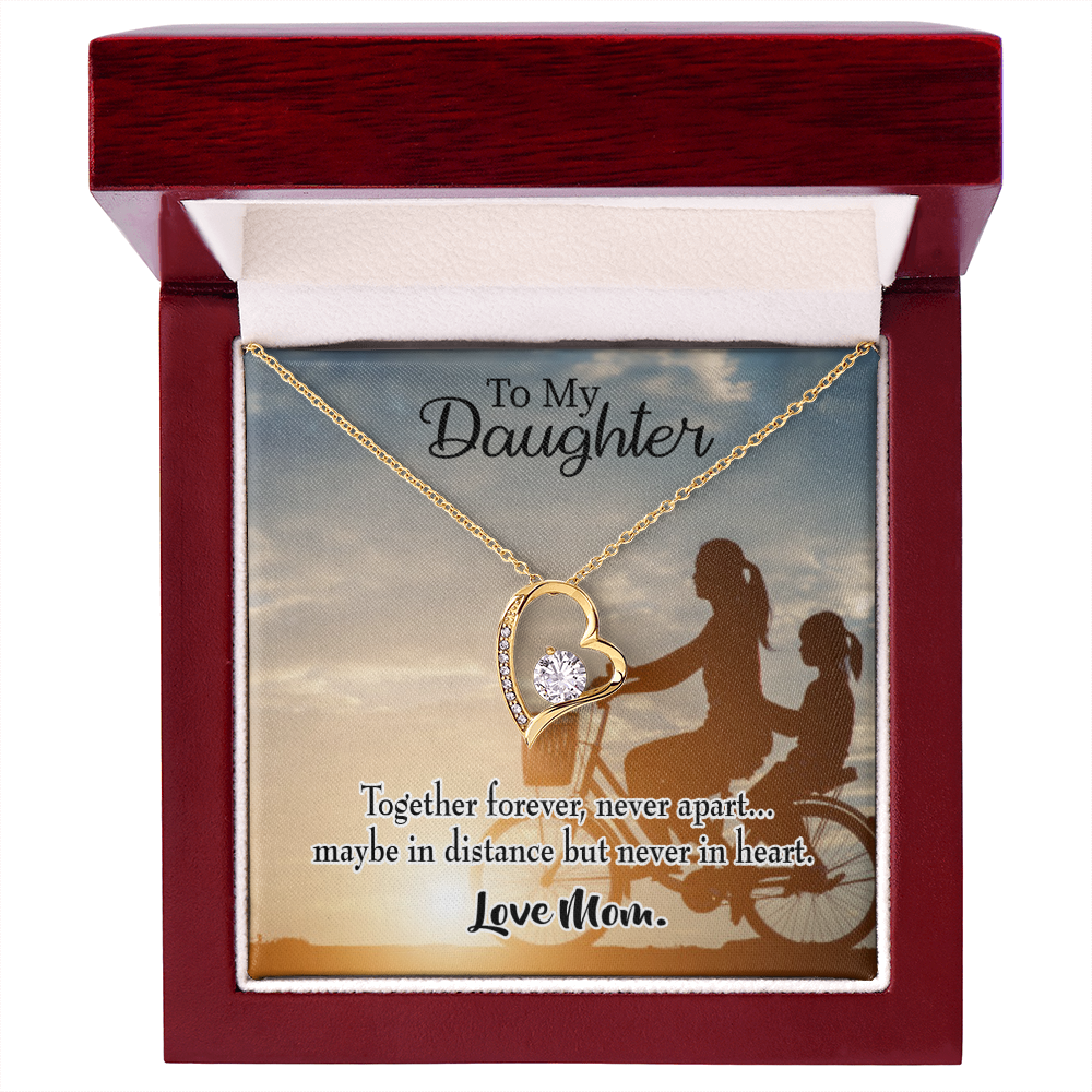To My Daughter Together Forever From Mom Forever Necklace w Message Card-Express Your Love Gifts