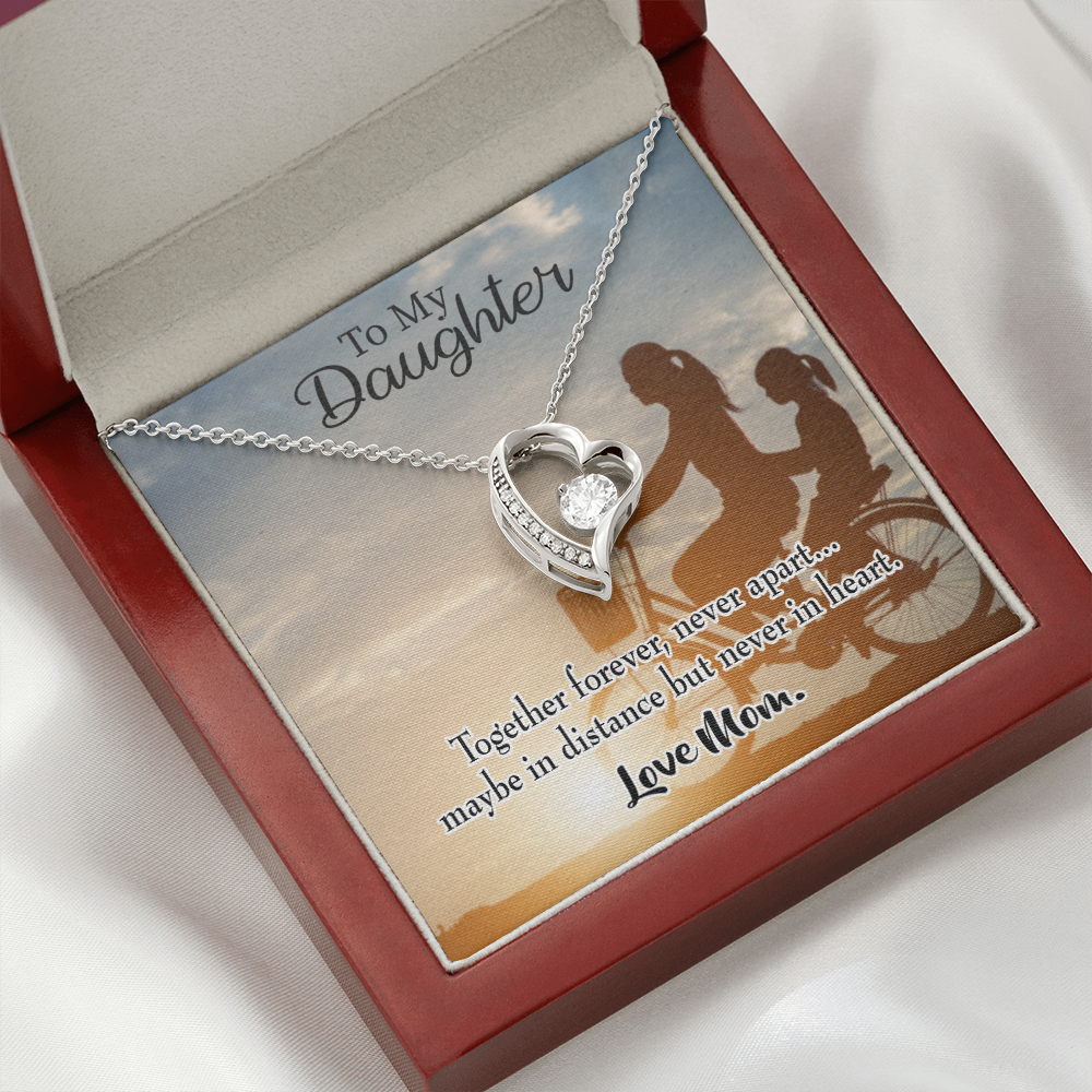 To My Daughter Together Forever From Mom Forever Necklace w Message Card-Express Your Love Gifts