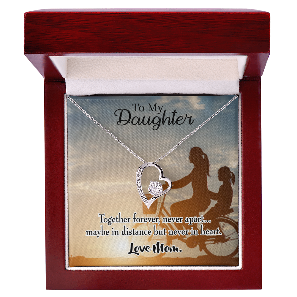 To My Daughter Together Forever From Mom Forever Necklace w Message Card-Express Your Love Gifts