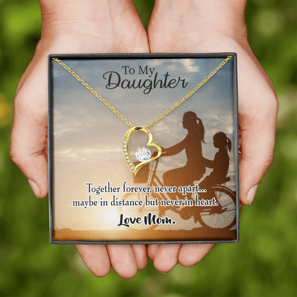 To My Daughter Together Forever From Mom Forever Necklace w Message Card-Express Your Love Gifts