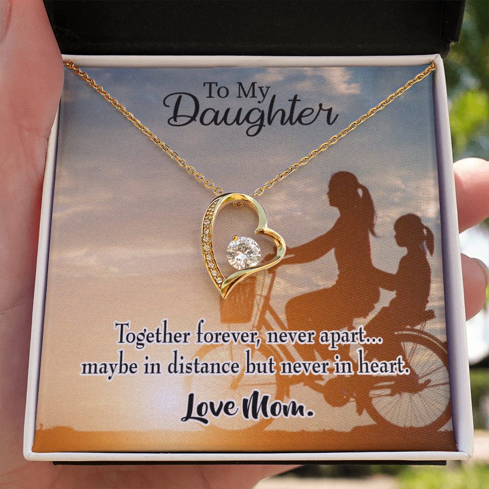 To My Daughter Together Forever From Mom Forever Necklace w Message Card-Express Your Love Gifts