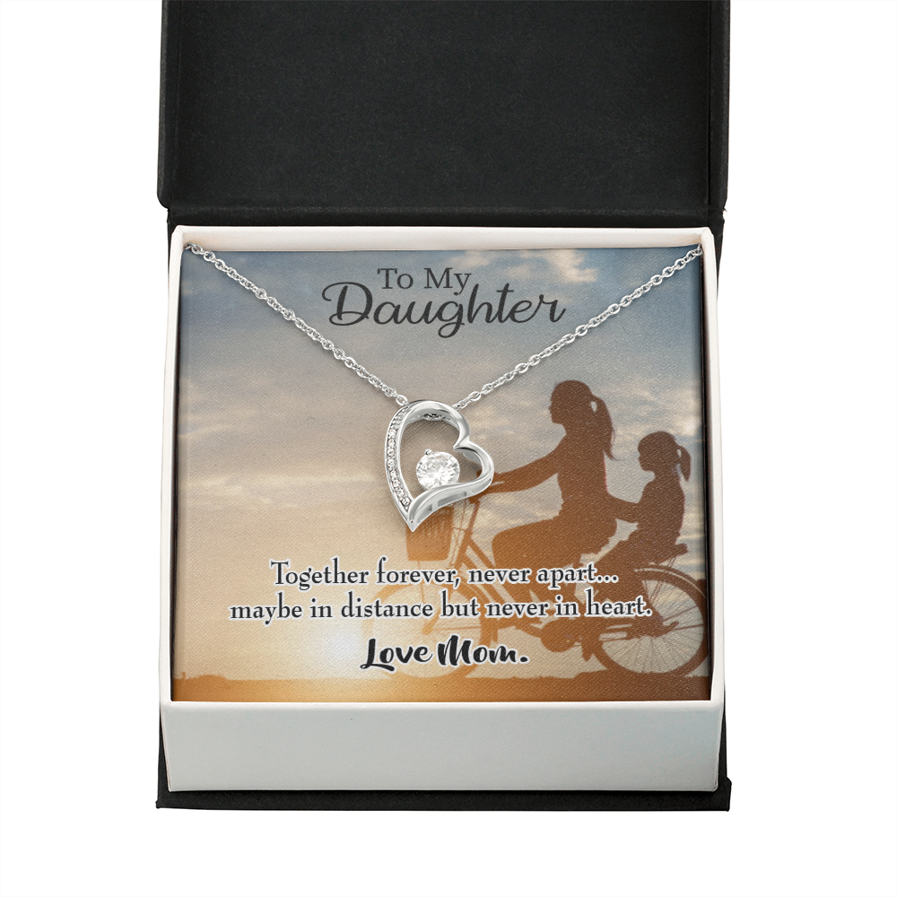 To My Daughter Together Forever From Mom Forever Necklace w Message Card-Express Your Love Gifts