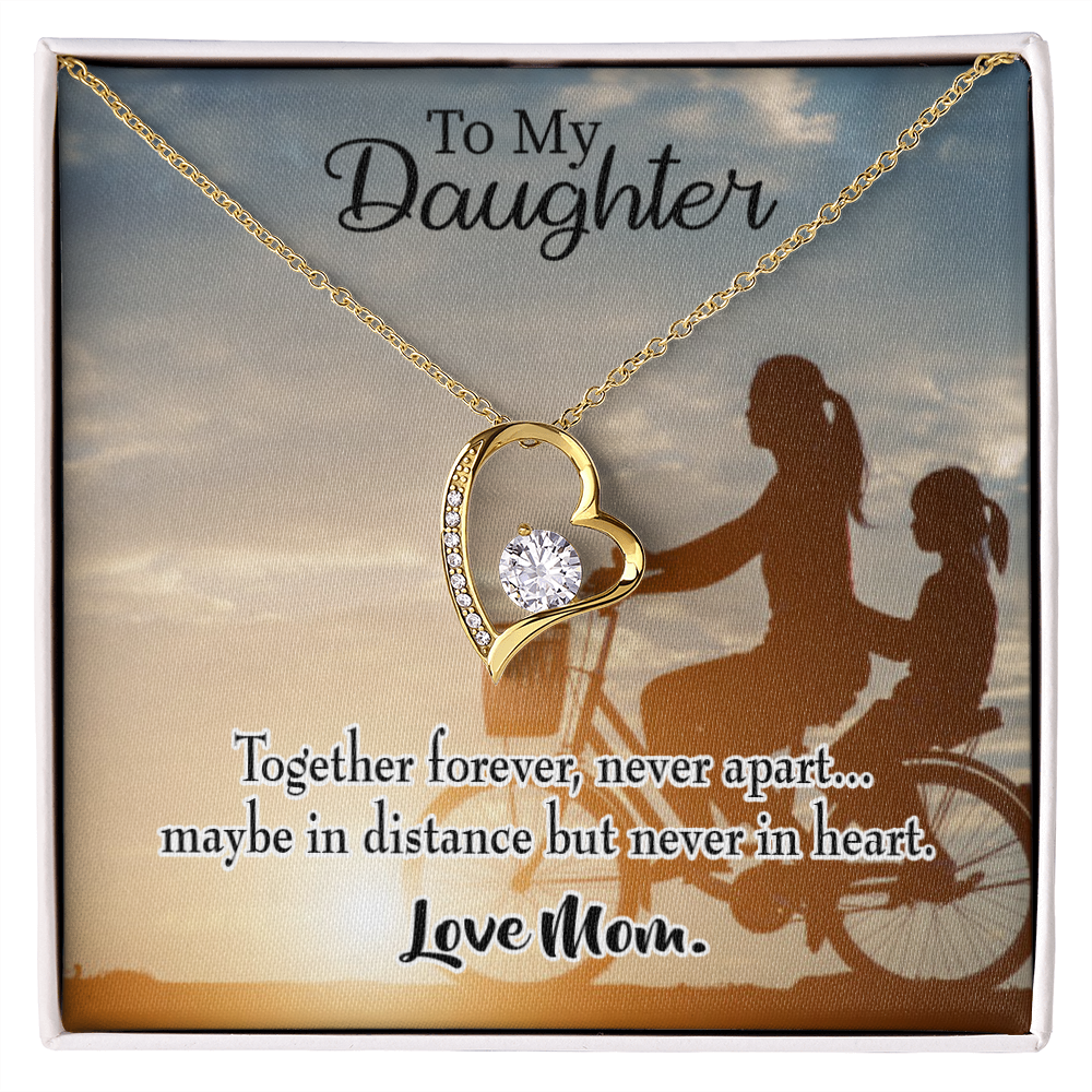 To My Daughter Together Forever From Mom Forever Necklace w Message Card-Express Your Love Gifts