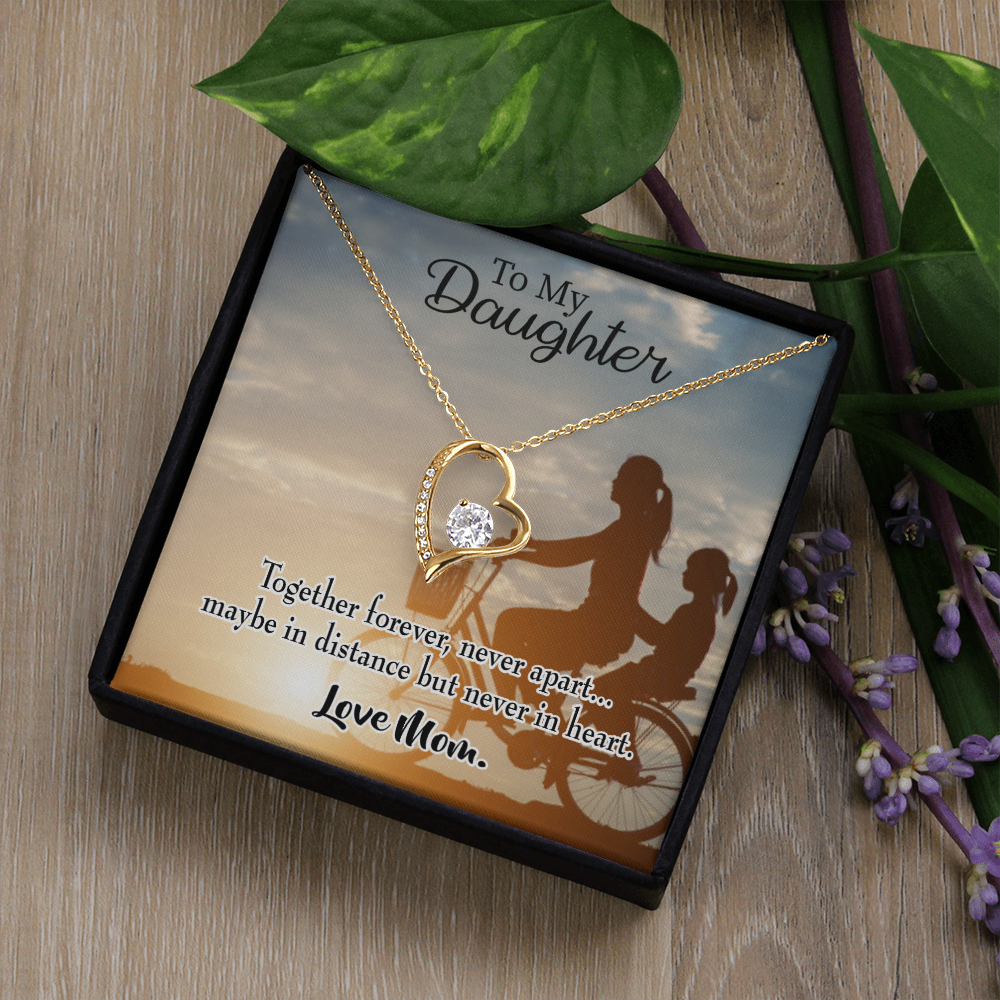 To My Daughter Together Forever From Mom Forever Necklace w Message Card-Express Your Love Gifts