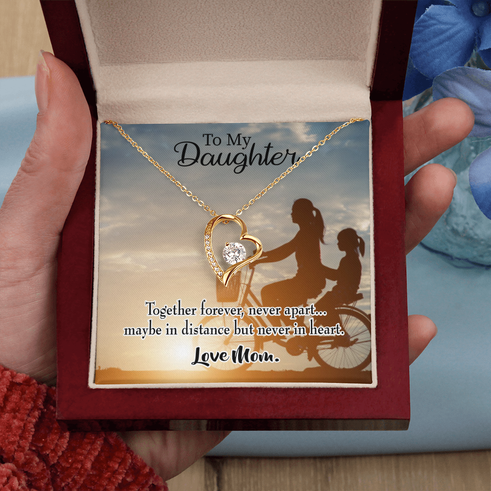 To My Daughter Together Forever From Mom Forever Necklace w Message Card-Express Your Love Gifts