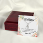 To My Daughter Wonderful Reminder From Dad Alluring Ribbon Necklace Message Card-Express Your Love Gifts