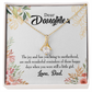 To My Daughter Wonderful Reminder From Dad Alluring Ribbon Necklace Message Card-Express Your Love Gifts