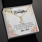 To My Daughter Wonderful Reminder From Dad Alluring Ribbon Necklace Message Card-Express Your Love Gifts