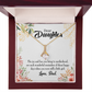 To My Daughter Wonderful Reminder From Dad Alluring Ribbon Necklace Message Card-Express Your Love Gifts