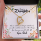 To My Daughter Wonderful Reminder to Dad Forever Necklace w Message Card-Express Your Love Gifts