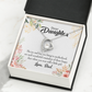 To My Daughter Wonderful Reminder to Dad Forever Necklace w Message Card-Express Your Love Gifts