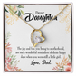 To My Daughter Wonderful Reminder to Dad Forever Necklace w Message Card-Express Your Love Gifts