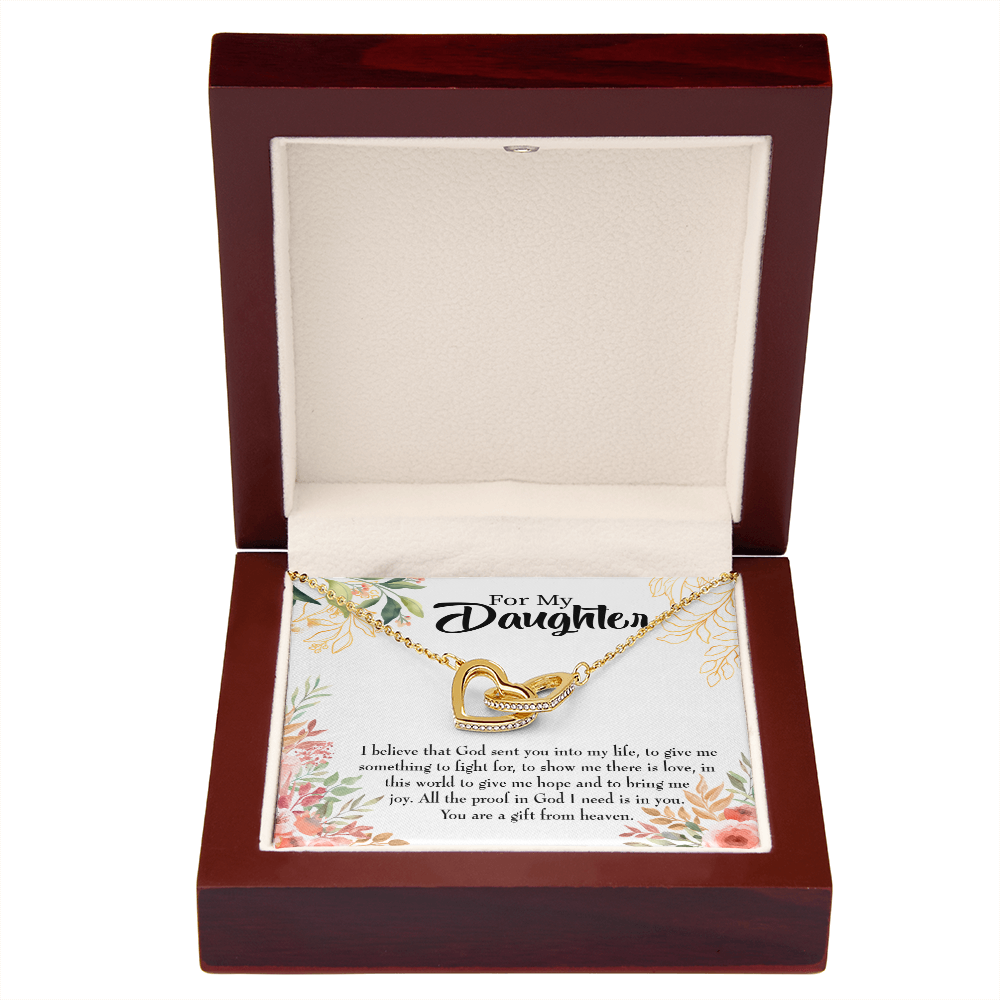 To My Daughter You Are a Gift From Heaven Religious Inseparable Necklace-Express Your Love Gifts