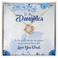 To My Daughter You Are Dad's World Infinity Knot Necklace Message Card-Express Your Love Gifts