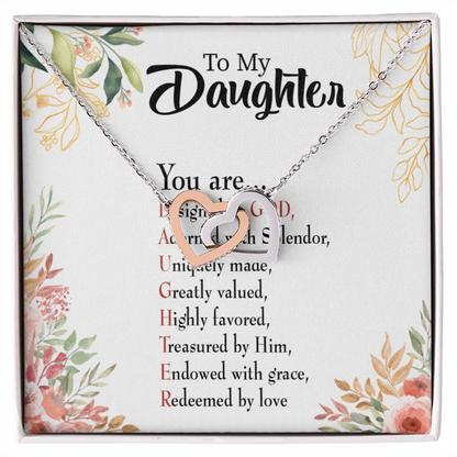 To My Daughter You are Designed by God Inseparable Necklace-Express Your Love Gifts