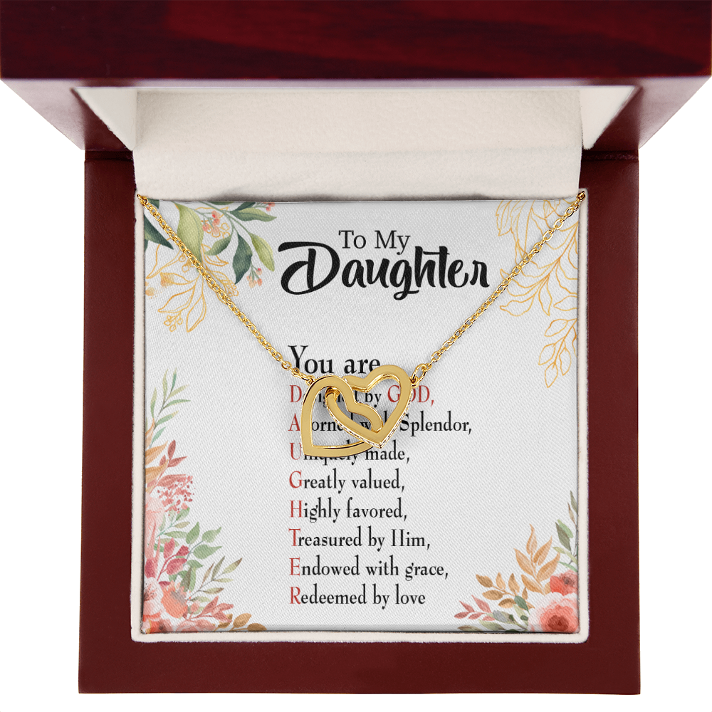 To My Daughter You are Designed by God Inseparable Necklace-Express Your Love Gifts